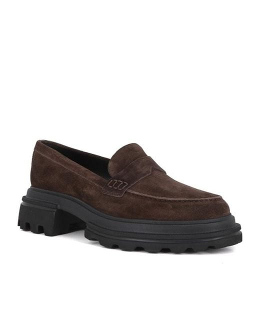 Hogan Brown Slip-On Loafers