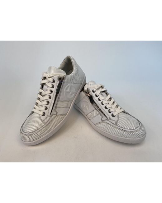 Giorgio Armani Gray Logo Casual Sneakers for men