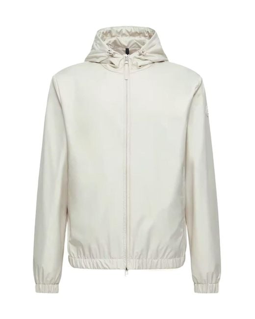 Moncler White Domene Hooded Windbreaker for men