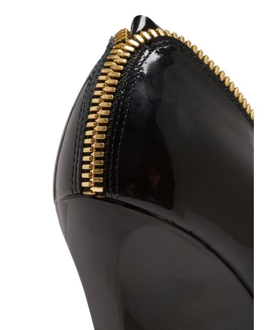 Balmain Black Zip Wedge Pumps