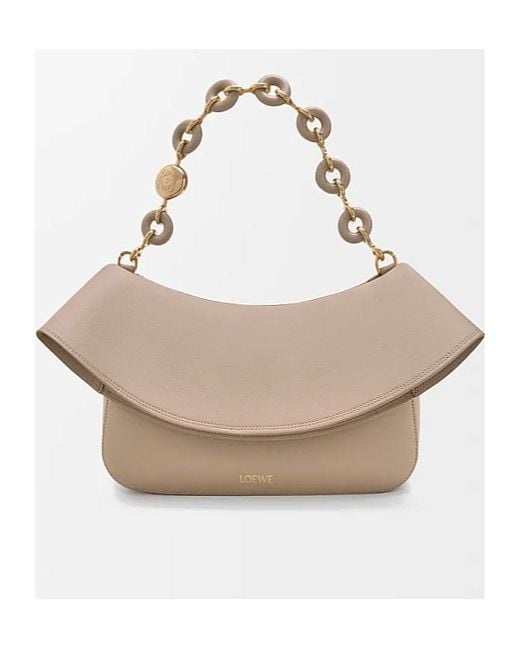 Loewe Natural Medium Leather Ola Shoulder Bag