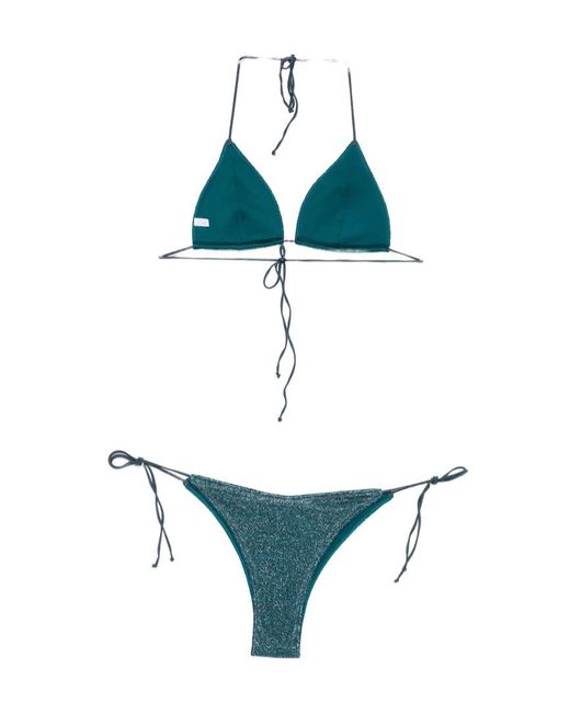 Oseree Green Tie-String Bikini