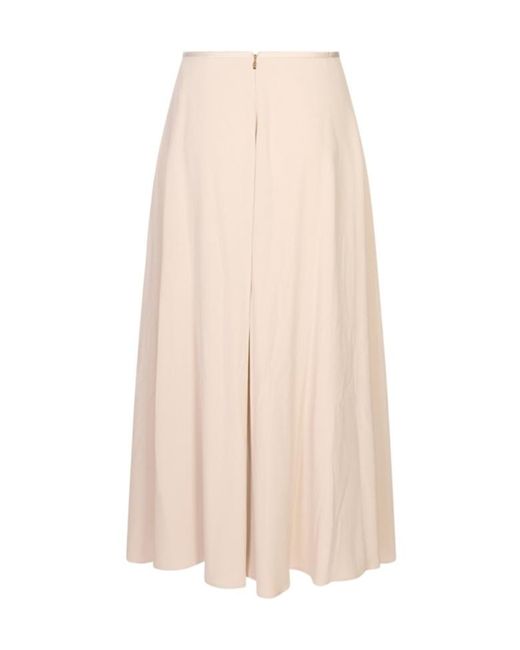 Agnona Natural Zippered Skirt