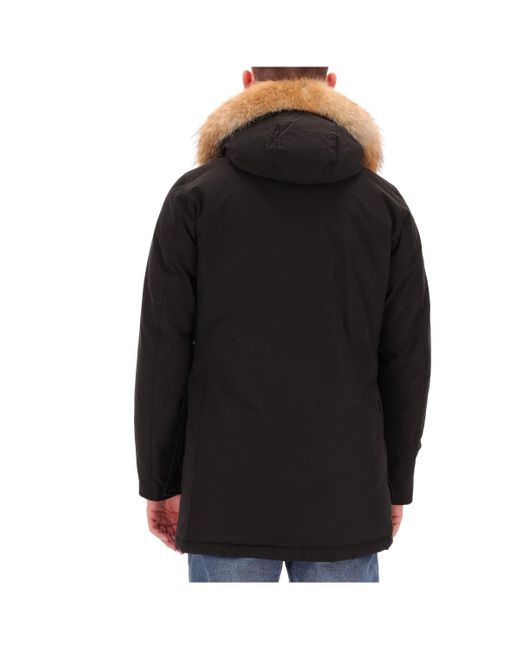 Woolrich Black Long-Sleeved Down Jacket for men