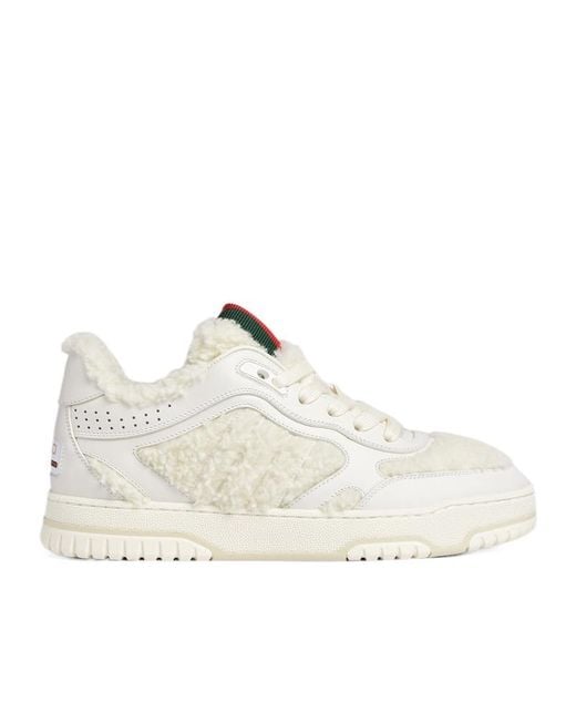 Gucci White Re-Web Sneakers