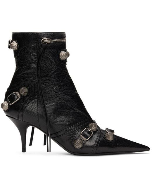 Balenciaga Black Pointed Toe Ankle Boots