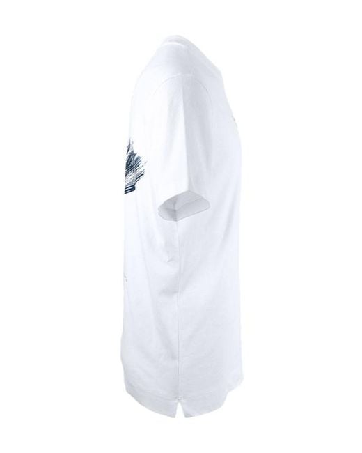 Zegna White Graphic-Print Short-Sleeve T-Shirt for men