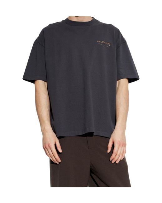 AllSaints Black Underground Logo T-Shirt for men