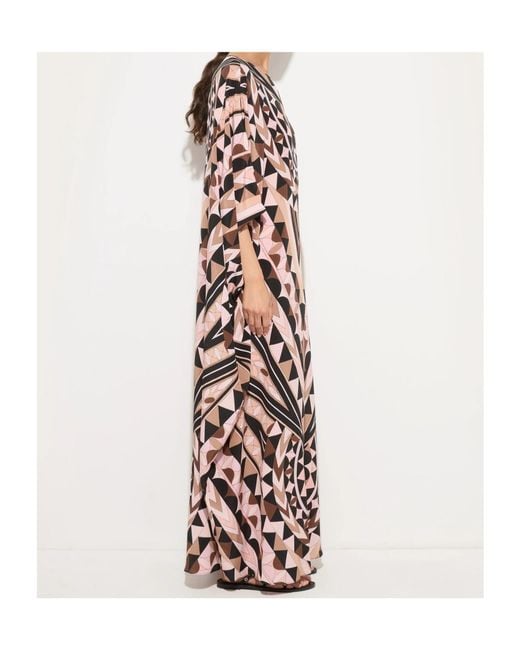 Emilio Pucci White Pucci Geometric Print Kaftan Coat