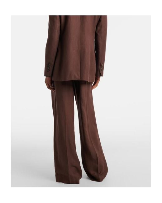 Brunello Cucinelli Brown Wide-Leg Pants