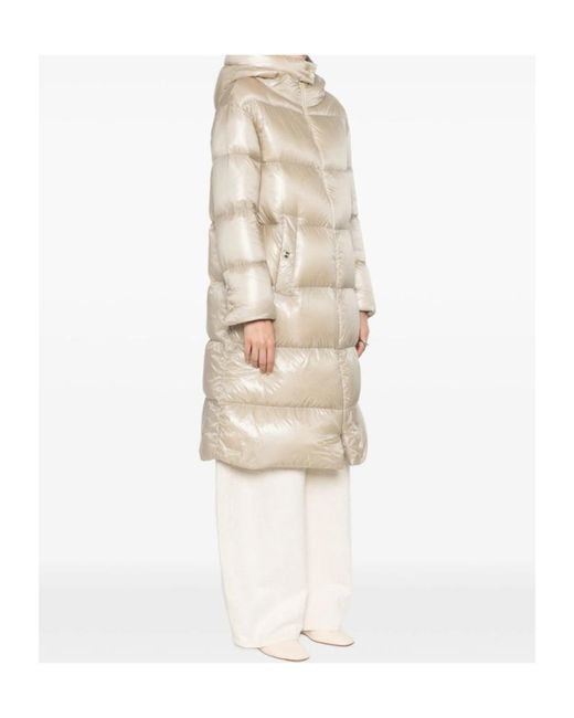 Herno Natural Hooded Quilted Down Jacket