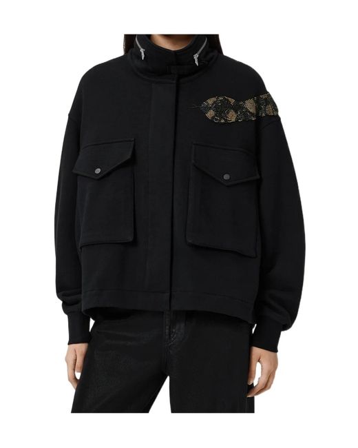 AllSaints Black Ouros Embellished Sweater