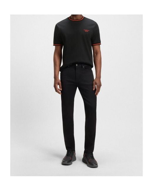 Boss Black X Porsche Contrast-Trim T-Shirt for men