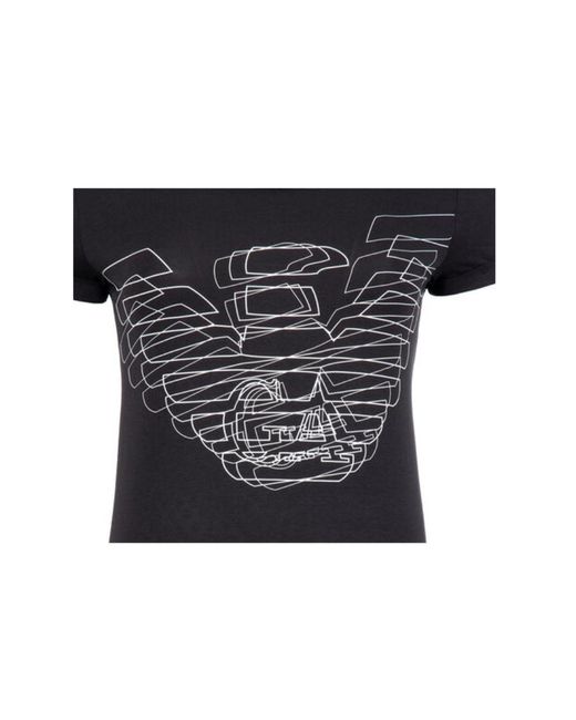 EA7 Black Logo Printed T-Shirt