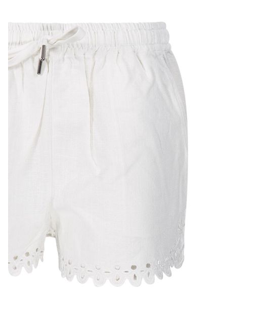 Isabel Marant White Isabel Marant Étoile Drawstring Shorts
