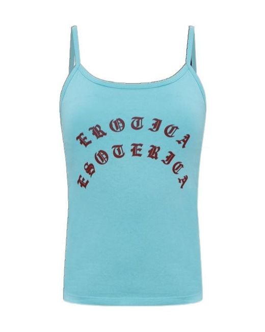 Willy Chavarria Blue Erotica Esoterica Tank Top