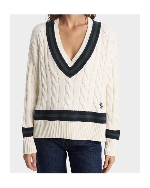 Sporty & Rich Black V-Neck Sweater