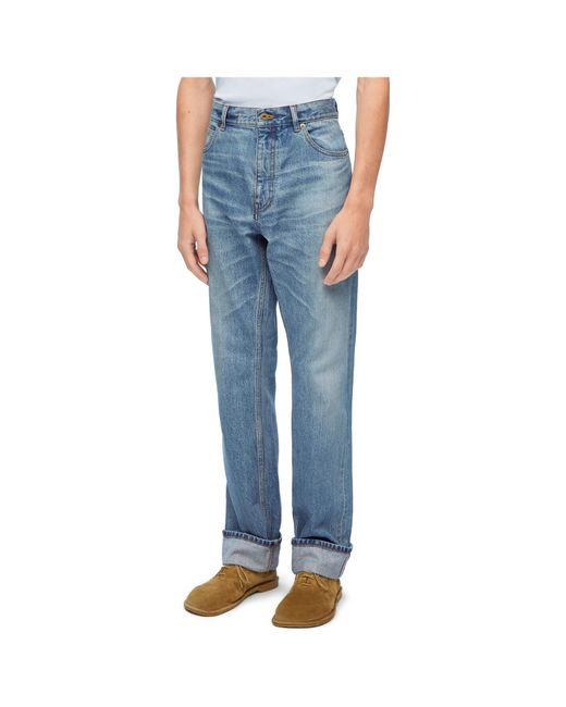 Loewe Blue Straight Leg Jeans for men
