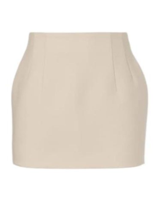 Wardrobe NYC Natural Wool Miniskirt