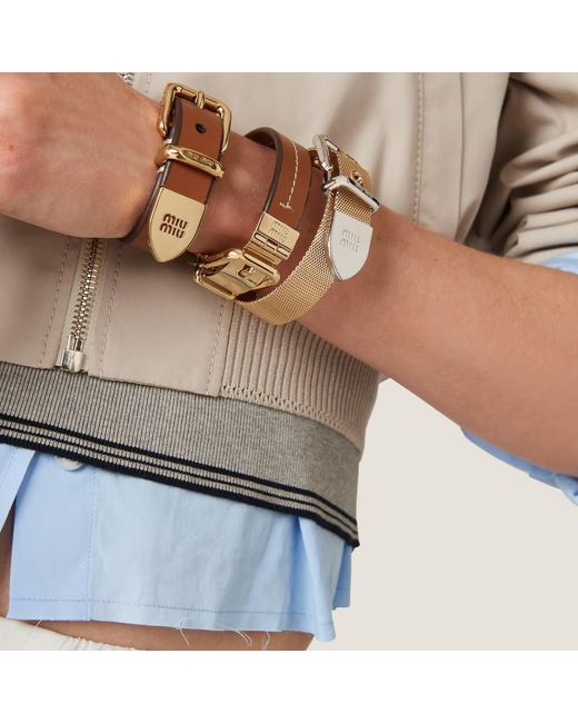 Miu Miu White Metal Bracelet