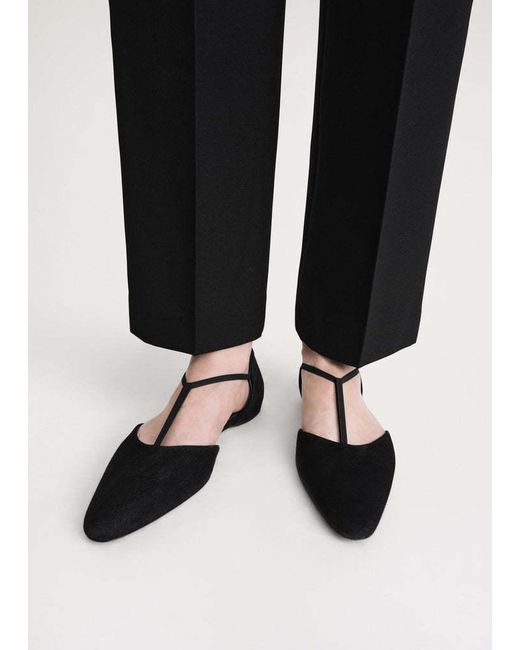Totême  Black Totême Pointed Toe Ballet Flats
