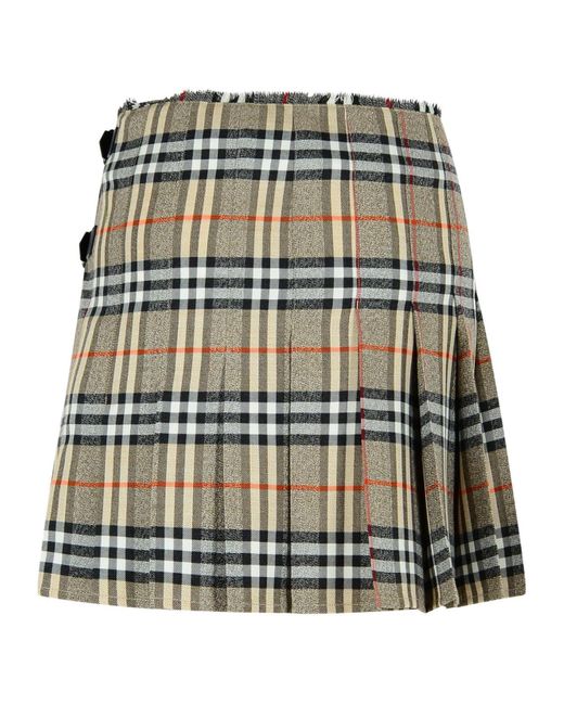 Burberry Multicolor Wool Mini Kilt