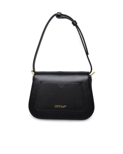 Off-White c/o Virgil Abloh Black Skeleton Binder Foldover Top Crossbody Bag