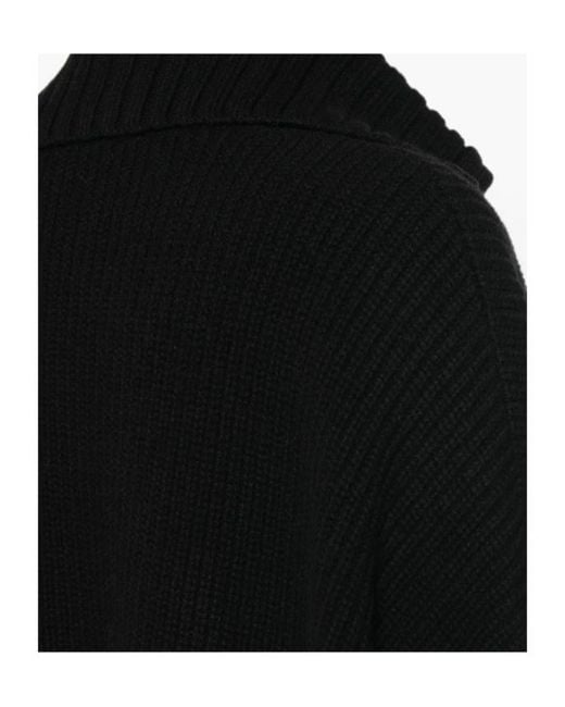 Frankie Shop Black Long-Sleeved Zip-Up Cardigan