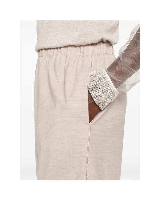 Fabiana Filippi White Elasticated Waistband Trousers