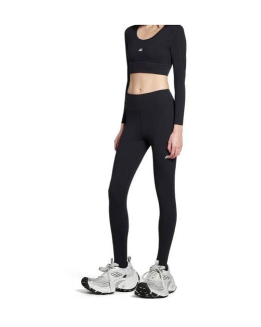 Balenciaga Blue Activewear Long-Sleeved Sports Bra