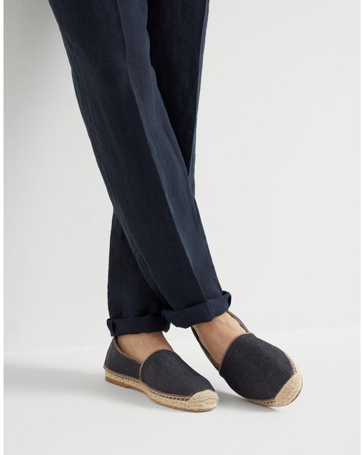 Brunello Cucinelli Blue Canvas Espadrilles for men