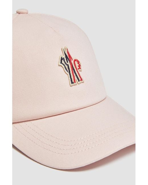 Moncler Pink Grenoble Logo Patch Baseball Cap
