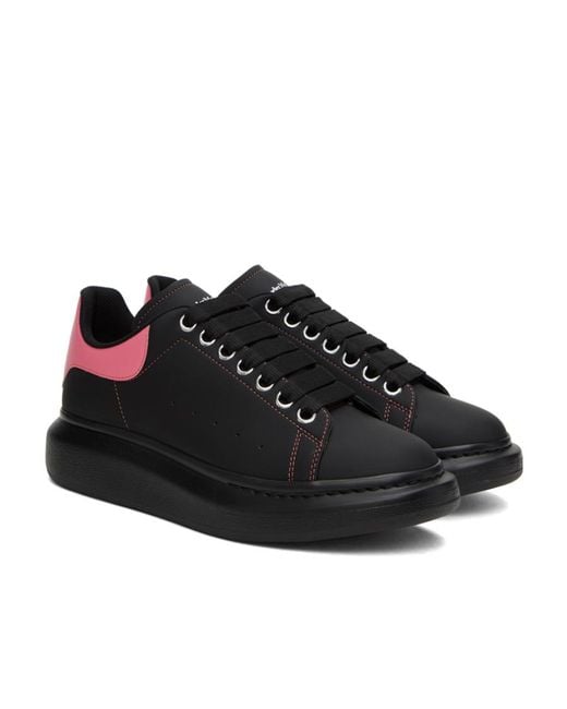 McQueen Black Lace Up Sneakers for men