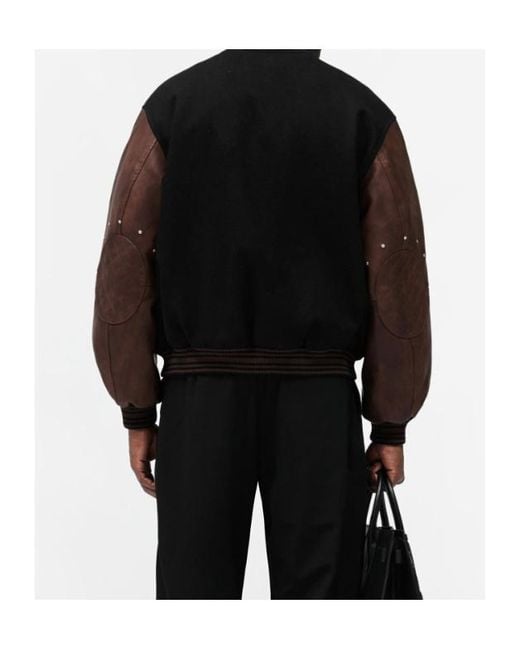 Represent Black Varsity Bomber Jacket for men