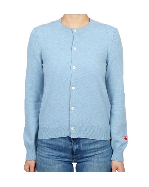 Comme des Garçons Blue Long-Sleeved Knitwear