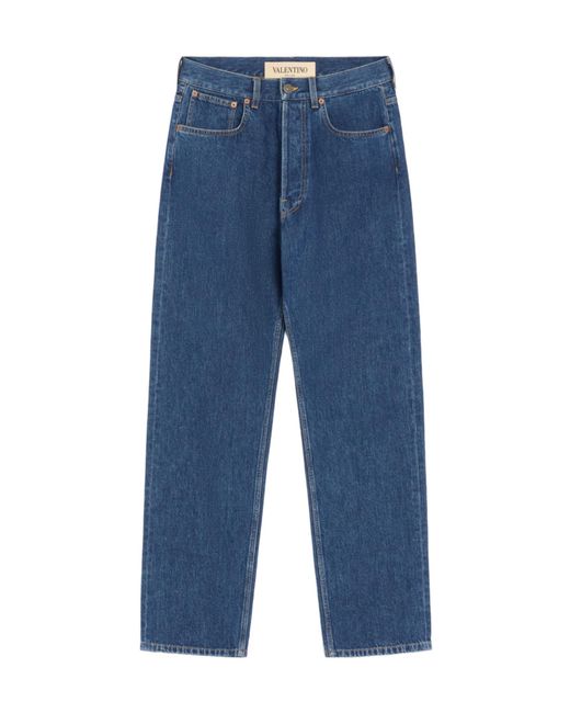 Valentino Blue Vgold Straight-Leg Jeans for men