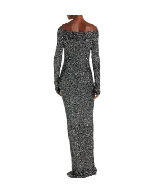 Stella McCartney Gray Soft Shimmering Long Dress
