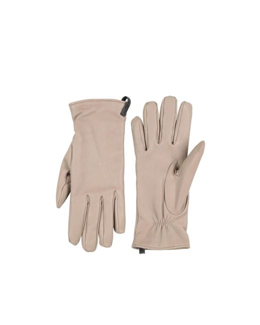 Brunello Cucinelli Natural Solid Colour Gloves