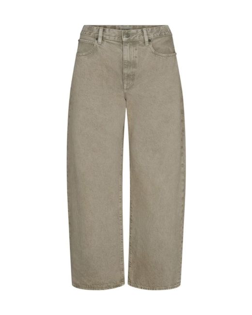 FRAME Gray Wide Leg Jeans