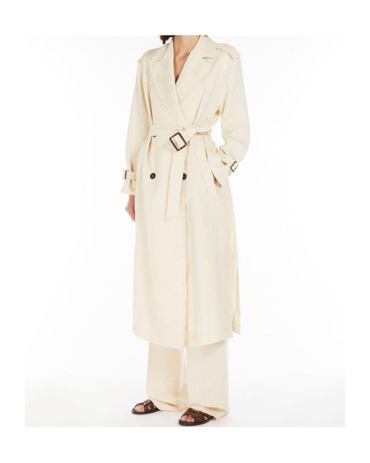 Max Mara White Studio Vieste Double-Breasted Belted Coat