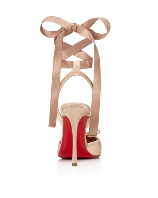 Christian Louboutin White Cassia Lace-Up Pumps