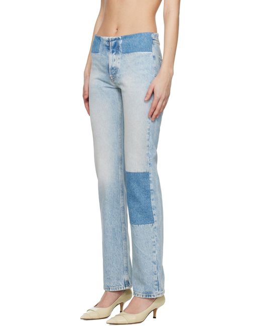 MM6 by Maison Margiela Blue Patch Detailed Jeans