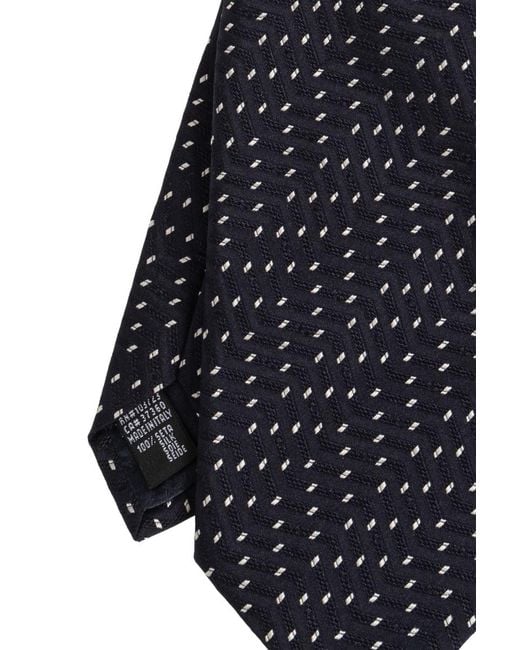 Giorgio Armani Blue Textured Micro-Pattern Tie for men
