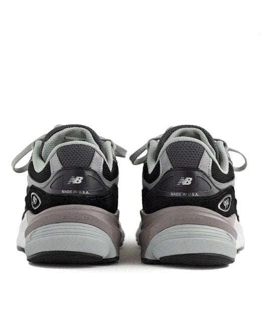 New Balance Black 990V6 Lace-Up Sneakers for men