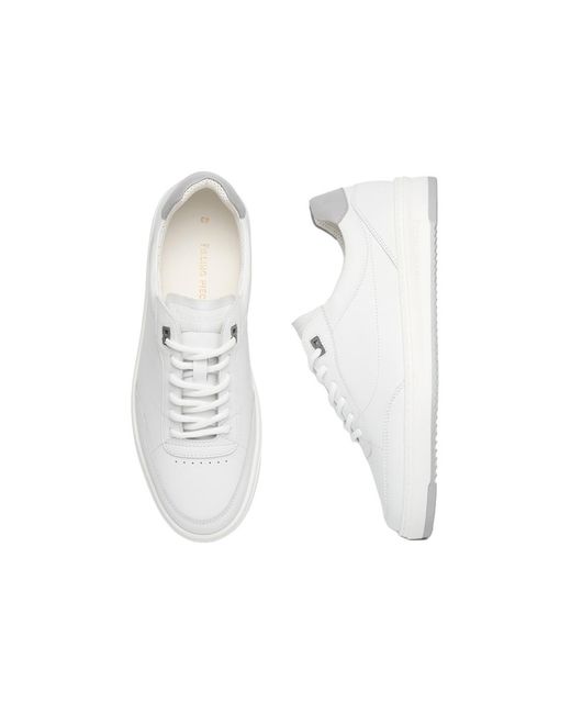 Filling Pieces White Lace-Up Sneakers for men