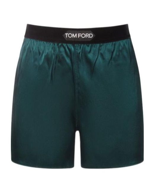 Tom Ford Green Elastic Waist Shorts