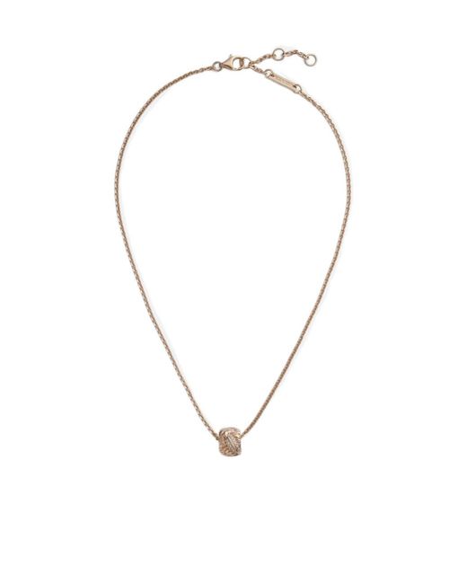 Bottega Veneta Metallic Drop Pendant Necklace
