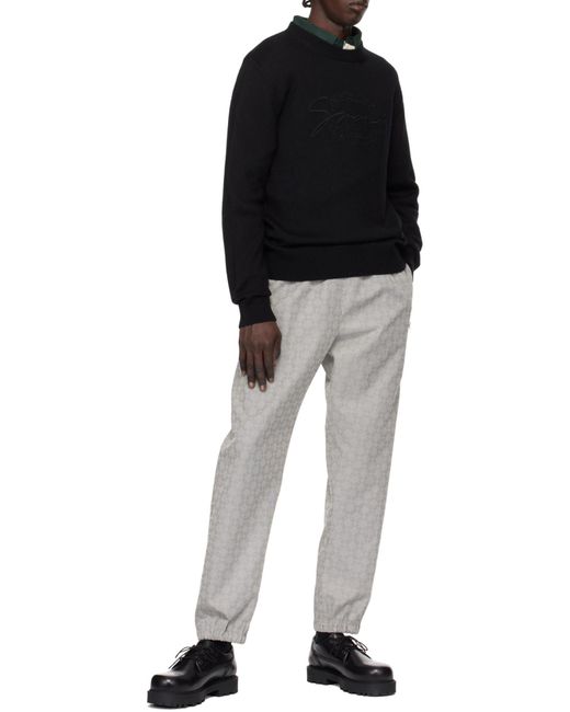 Givenchy Black Logo Embroidered Knit Sweater for men