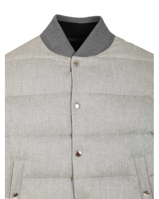 Dolce & Gabbana Gray Reversible Padded Jacket for men