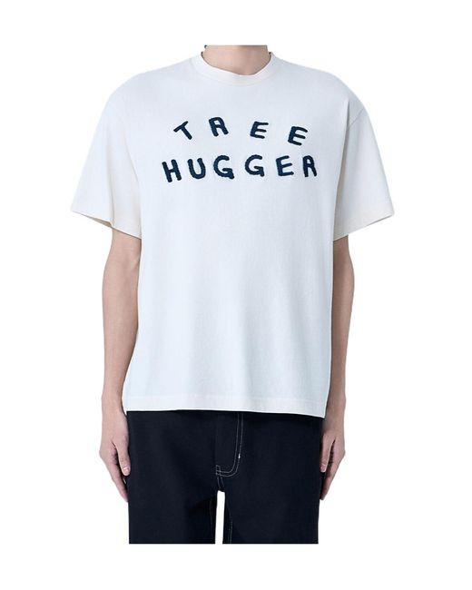STORY mfg. Blue Logo-Embroidered T-Shirt for men